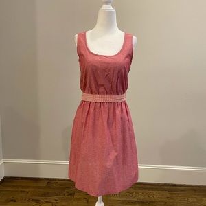 Red dress with back embroidery